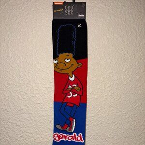 ODD Sox Hey Arnold Gerald Crew Socks Nickelodeon Cartoon Graphic Fits Mens 8-12